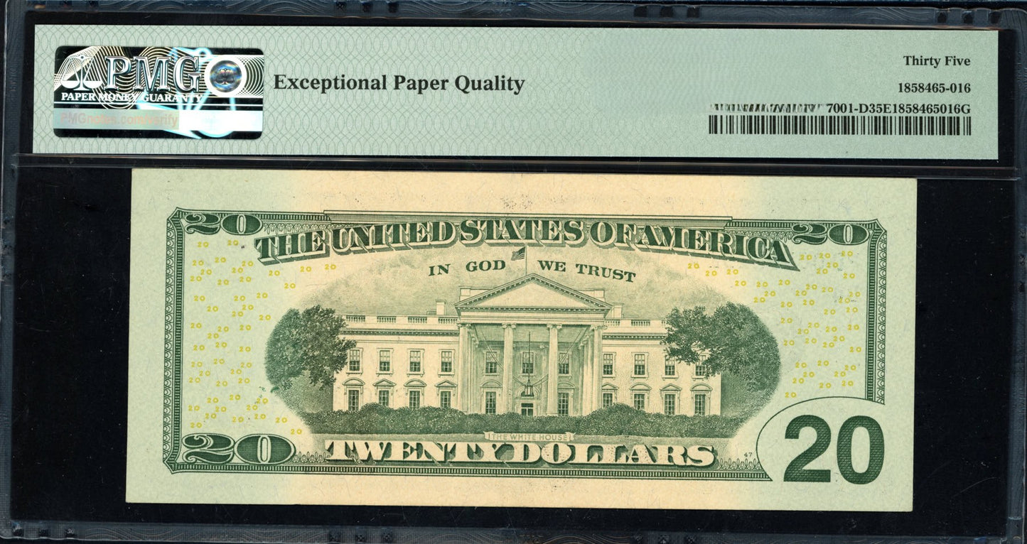 2017A $20 Federal Reserve *Repeater Serial No.* PMG Choice Very Fine 35 EPQ