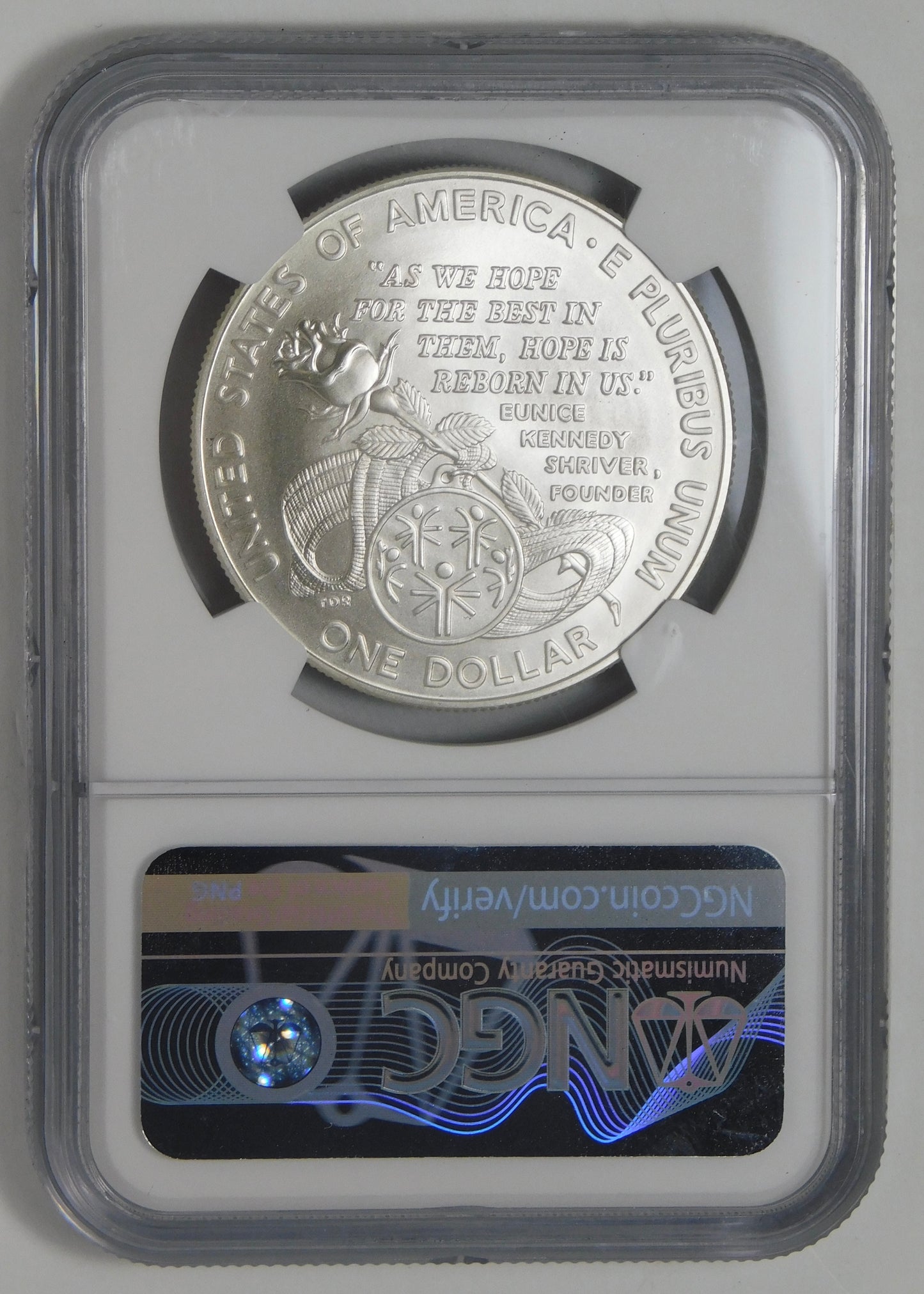 1995-W Commemorative "Special Olympics" Silver Dollar NGC MS70