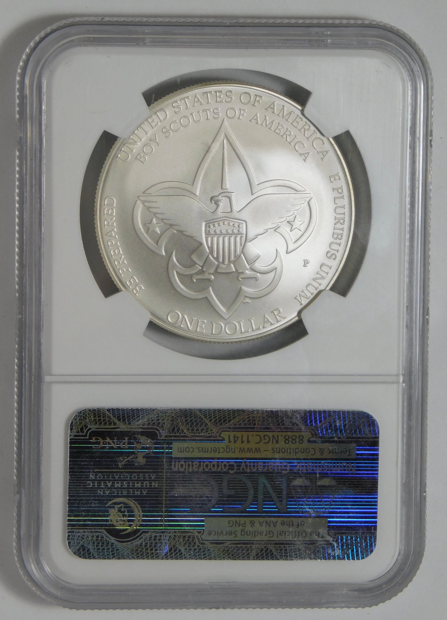 2010 P Commemorative "Boy Scouts" Silver Dollar TOP GRADE! NGC MS70