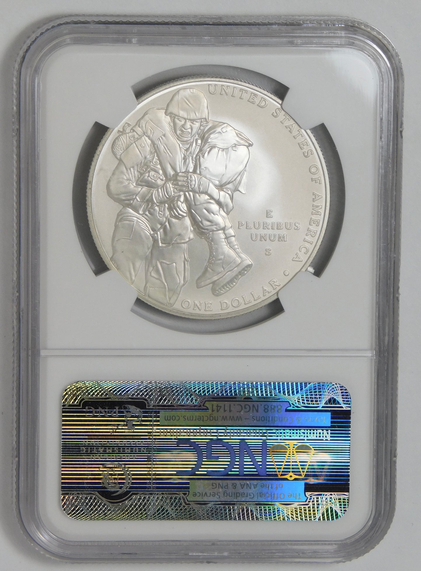 2011-S Commemorative Medal of Honor Silver Dollar TOP GRADE! NGC MS-70