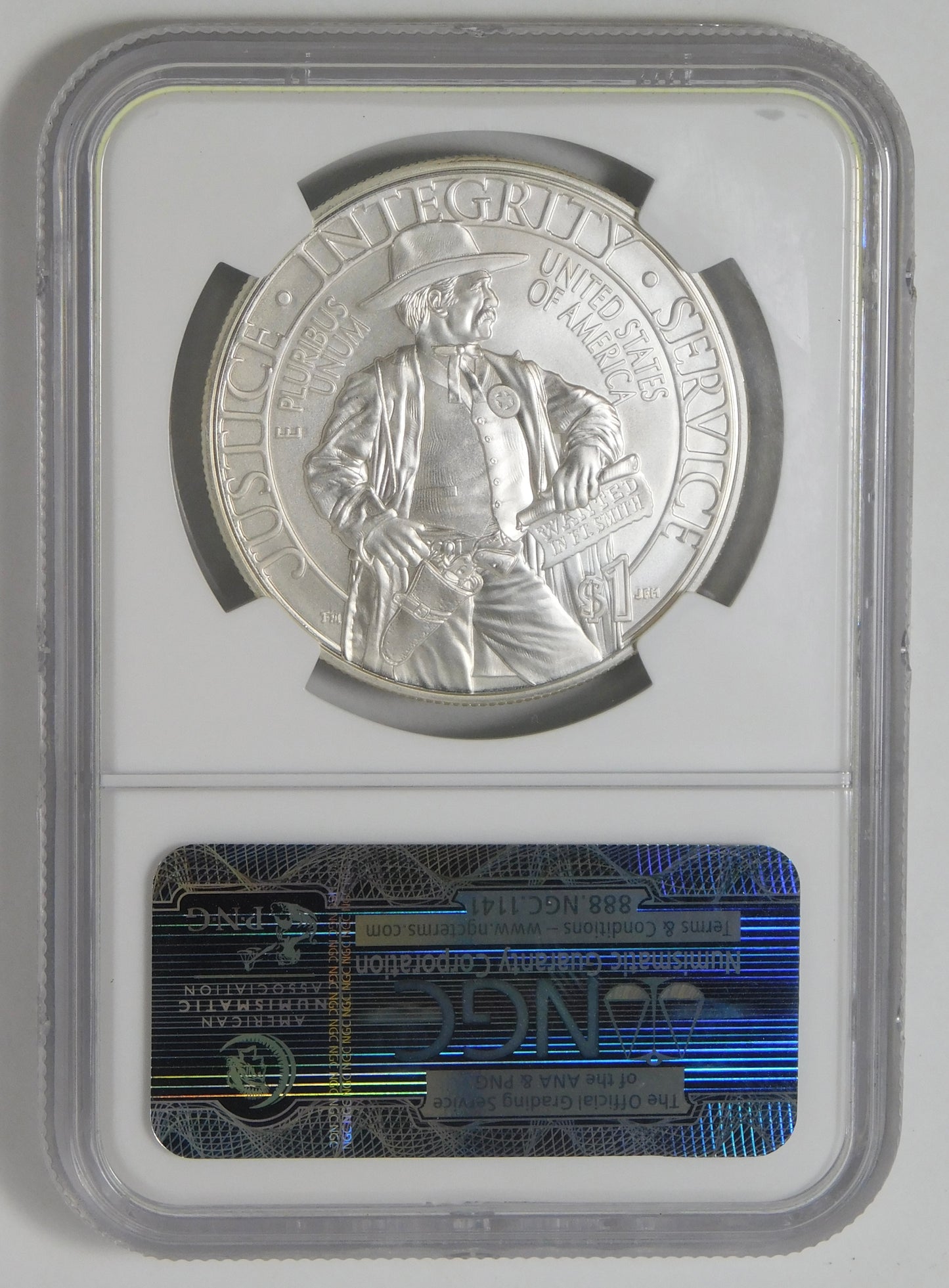 2015 P Commemorative U.S. Marshals Service Silver Dollar TOP GRADE! NGC MS70