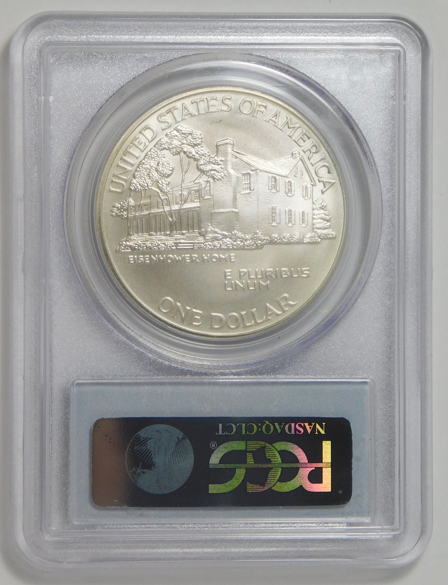1990-W Commemorative Eisenhower "Ike" Silver Dollar TOP GRADE! PCGS MS-70