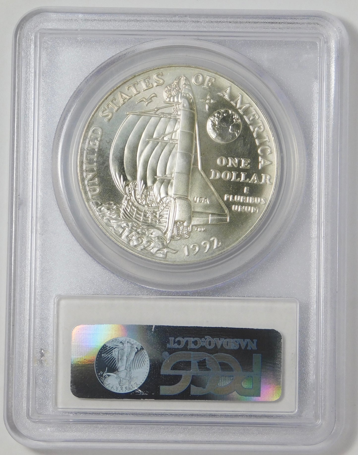1992 D Commemorative "Columbus" Silver Dollar TOP GRADE! PCGS MS70