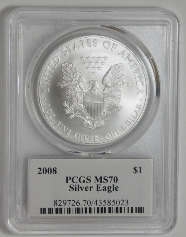 2008 American Eagle Silver Dollar Top Grade! PCGS MS-70 Cleveland Signed