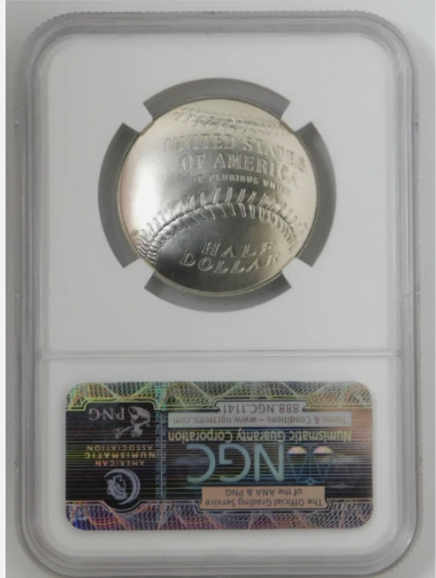2014-D Commemorative Baseball Hall of Fame Half Dollar TOP GRADE! NGC MS-70