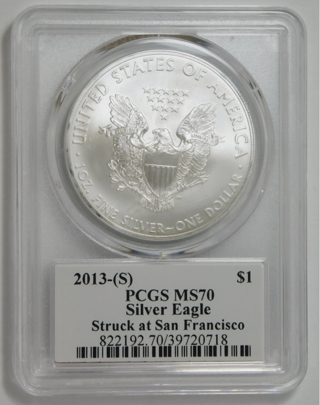 2013 (S) American Eagle Silver Dollar Top Grade! PCGS MS-70 Cleveland Signed