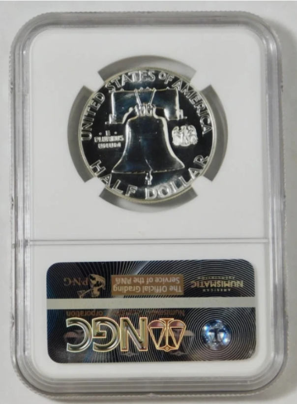 1957 Silver Franklin Half Dollar. GOOD GRADE! NGC Gem Proof 67