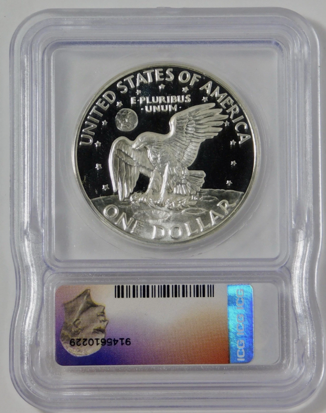 1971-S Silver Eisenhower Dollar BIG GRADE!! PCGS PR69+ DCAM Signed Label