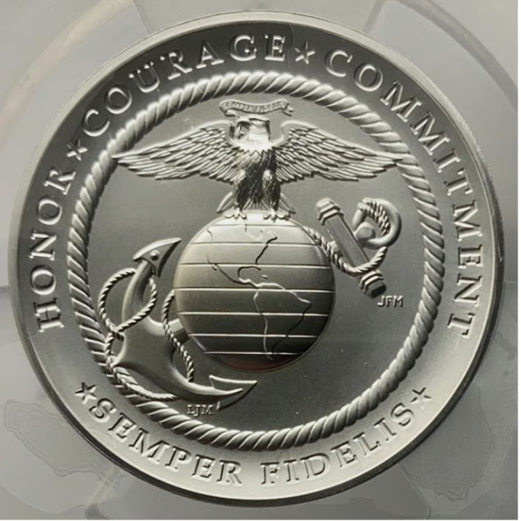 2023 U.S. Marine Corp Silver Medal. PCGS Mint State 69