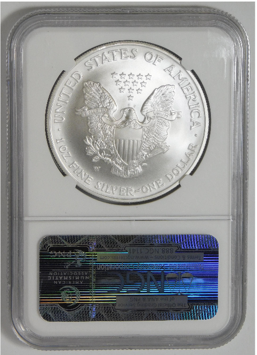 2007-W Burnished American Silver Eagle Top Grade! NGC MS-70