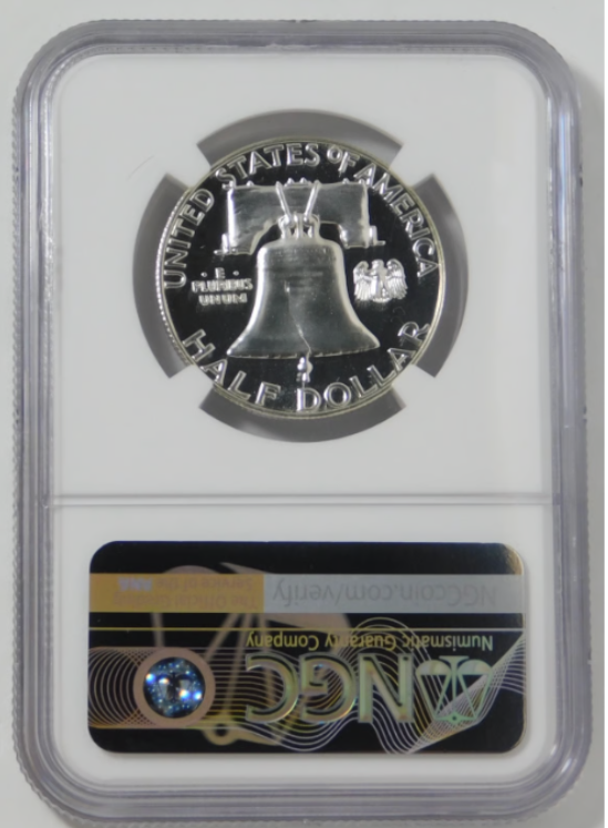 1963 Silver Franklin Half Dollar NGC Gem Proof 68. Blast White!
