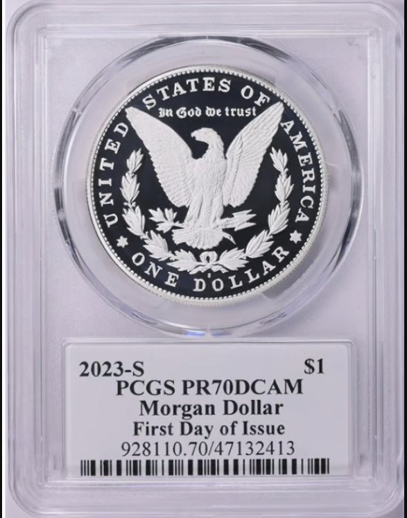 2023-S Morgan Silver Dollar "First Day of Issue" Top Grade! PCGS Proof 70 DCAM