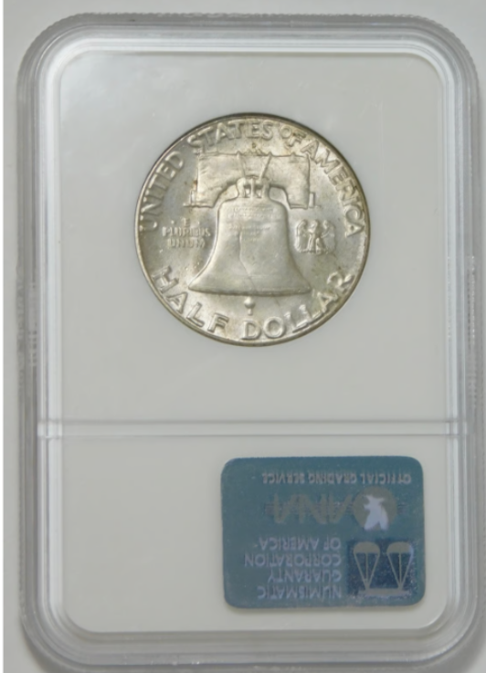 1948-D Franklin Silver Half Dollar Nice Grade! NGC MS-65