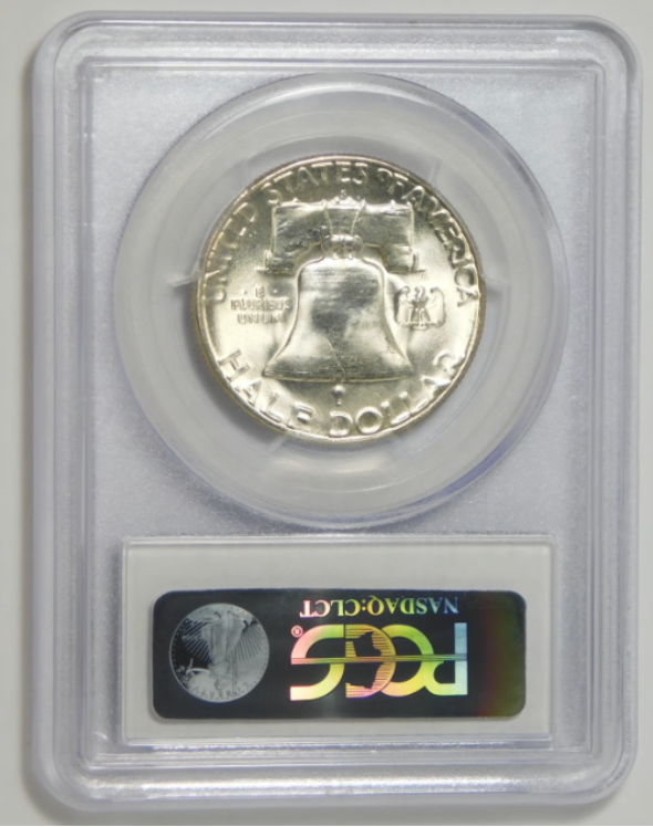 1954-S Franklin Silver Half Dollar PCGS MS-65 FBL (Full Bell Lines)