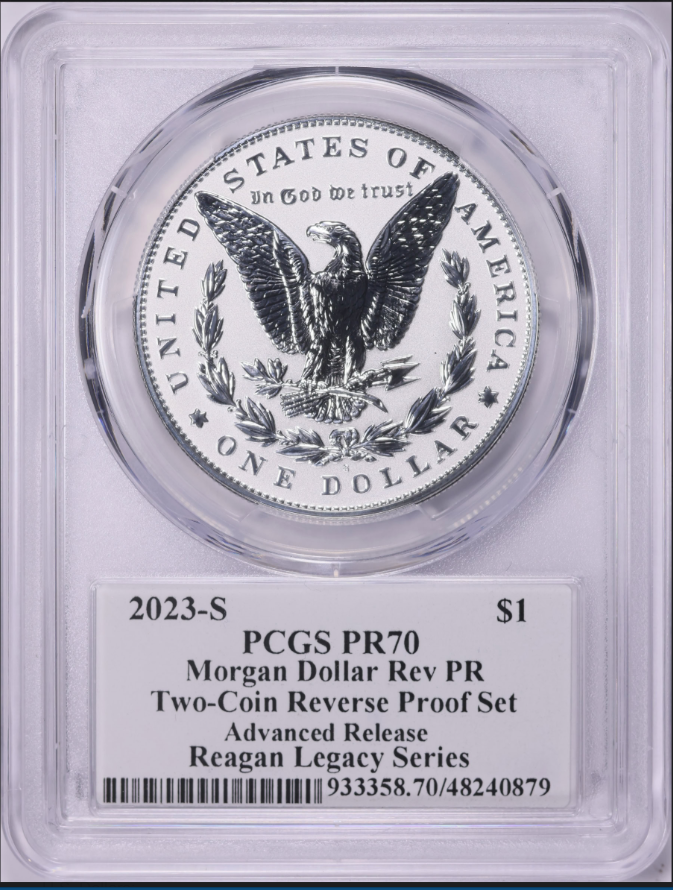 2023 S Morgan Reverse Proof Silver Dollar TOP GRADE! PCGS PR70
