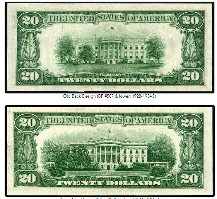 1934C $20 Federal Reserve Note "New Back Design" PMG About Unc. 55