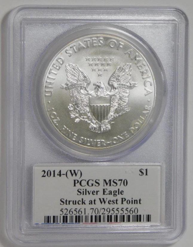 2014-(W) Silver Eagle Top Grade! PCGS MS-70 (Edmond Moy Signed Label)