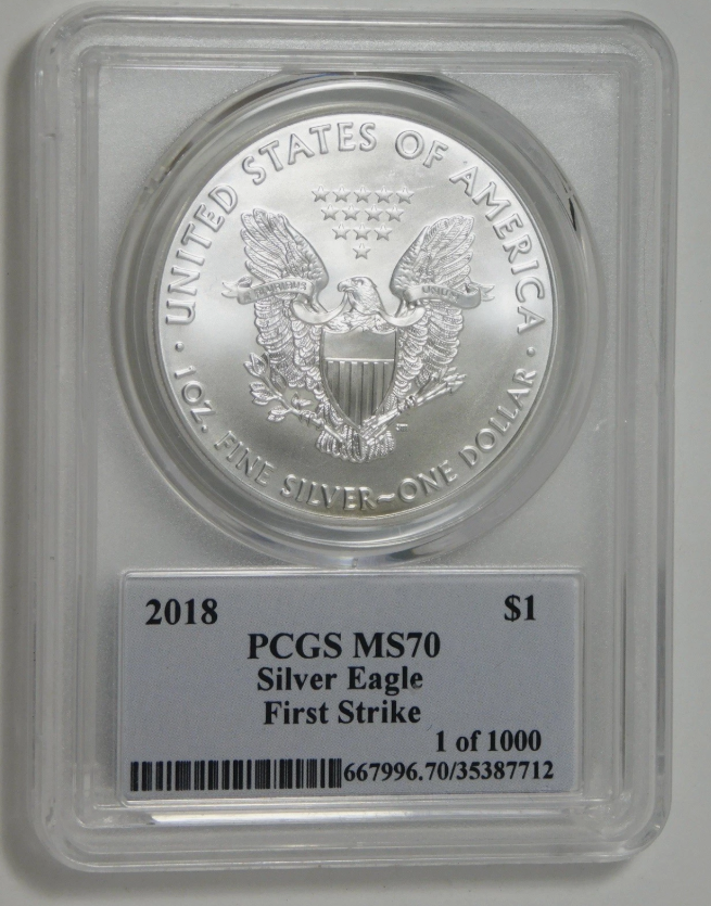 2018 Silver Eagle TOP GRADE! First Strike PCGS MS-70 Thomas Cleveland Signed