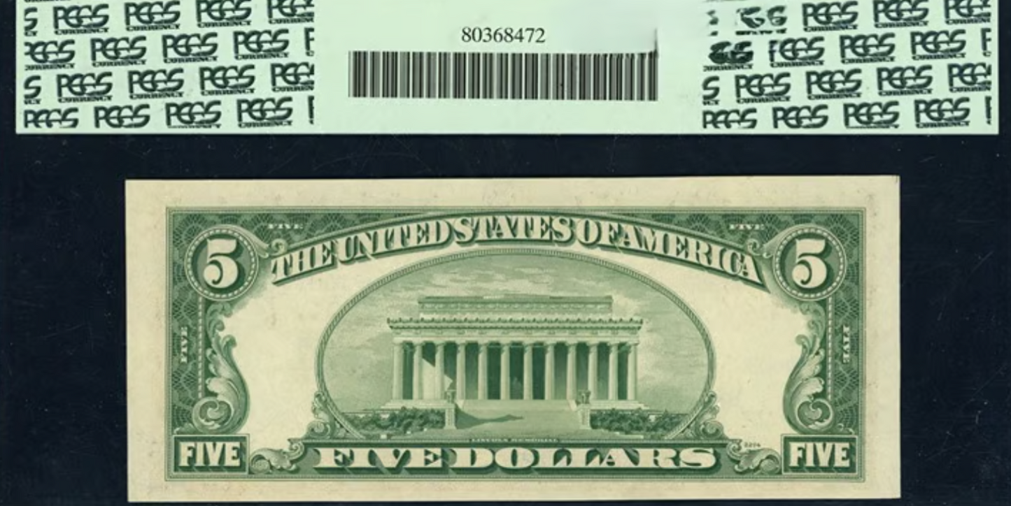 1950B $5 San Francisco Federal Reserve Note PCGS Choice New 63PPQ