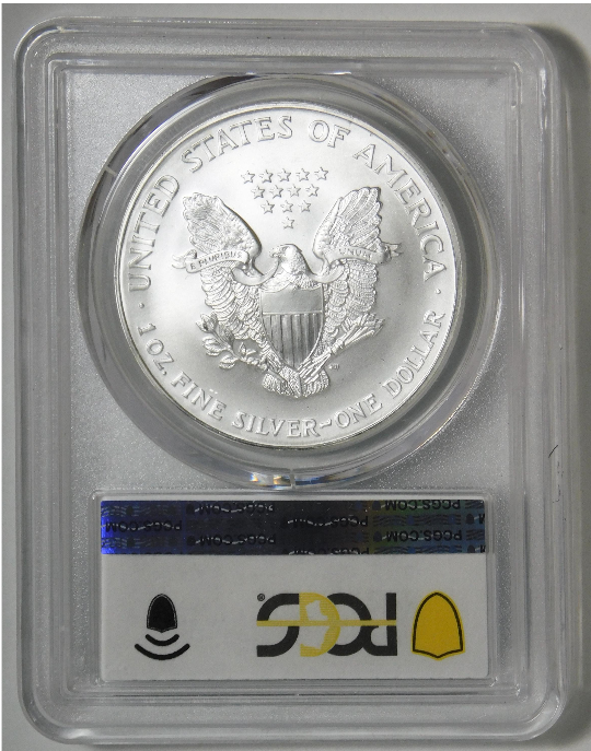 2002 American Silver Eagle Top Grade! PCGS Mint State 70