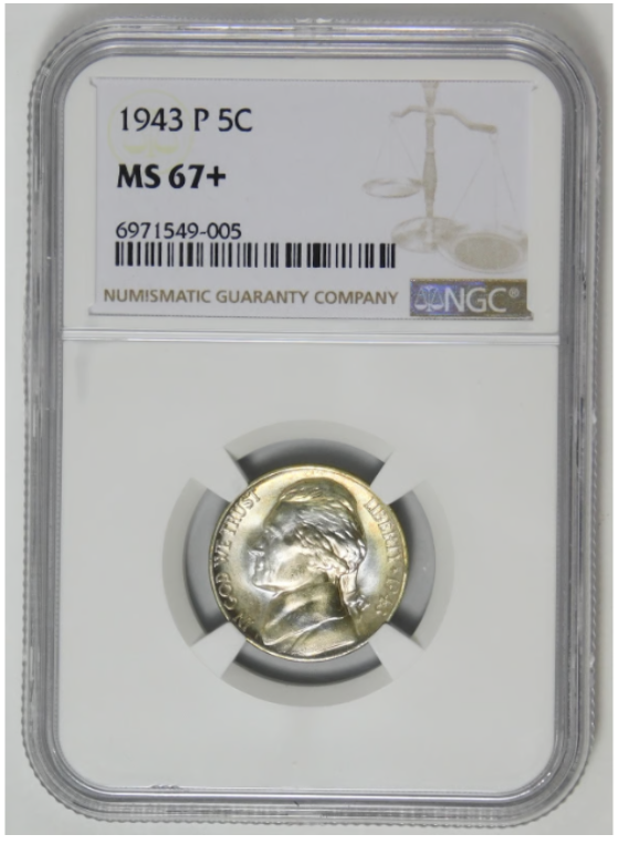 Jefferson Nickel Coin, Front and Back