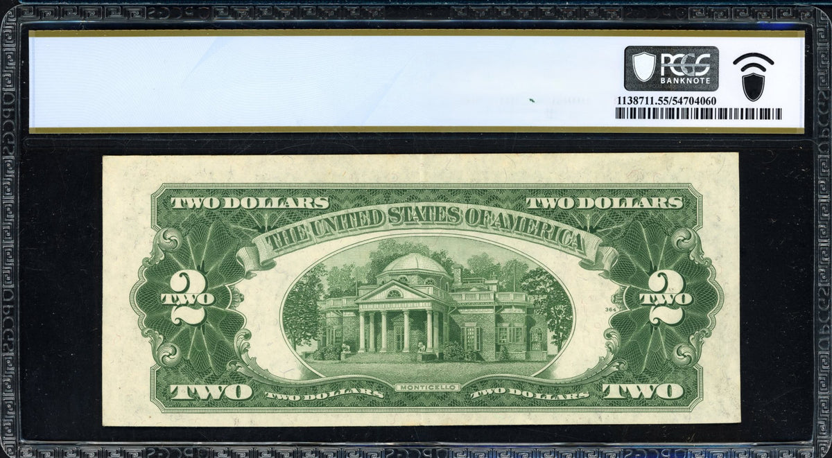 1928G $2 Legal Tender Note RED SEAL PCGS Banknote AU 55