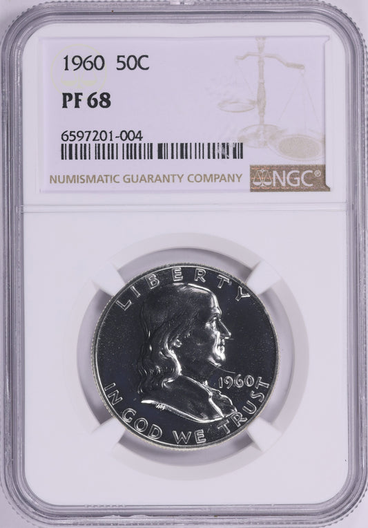 1960 Silver Franklin Half Dollar High Grade! NGC Proof 68