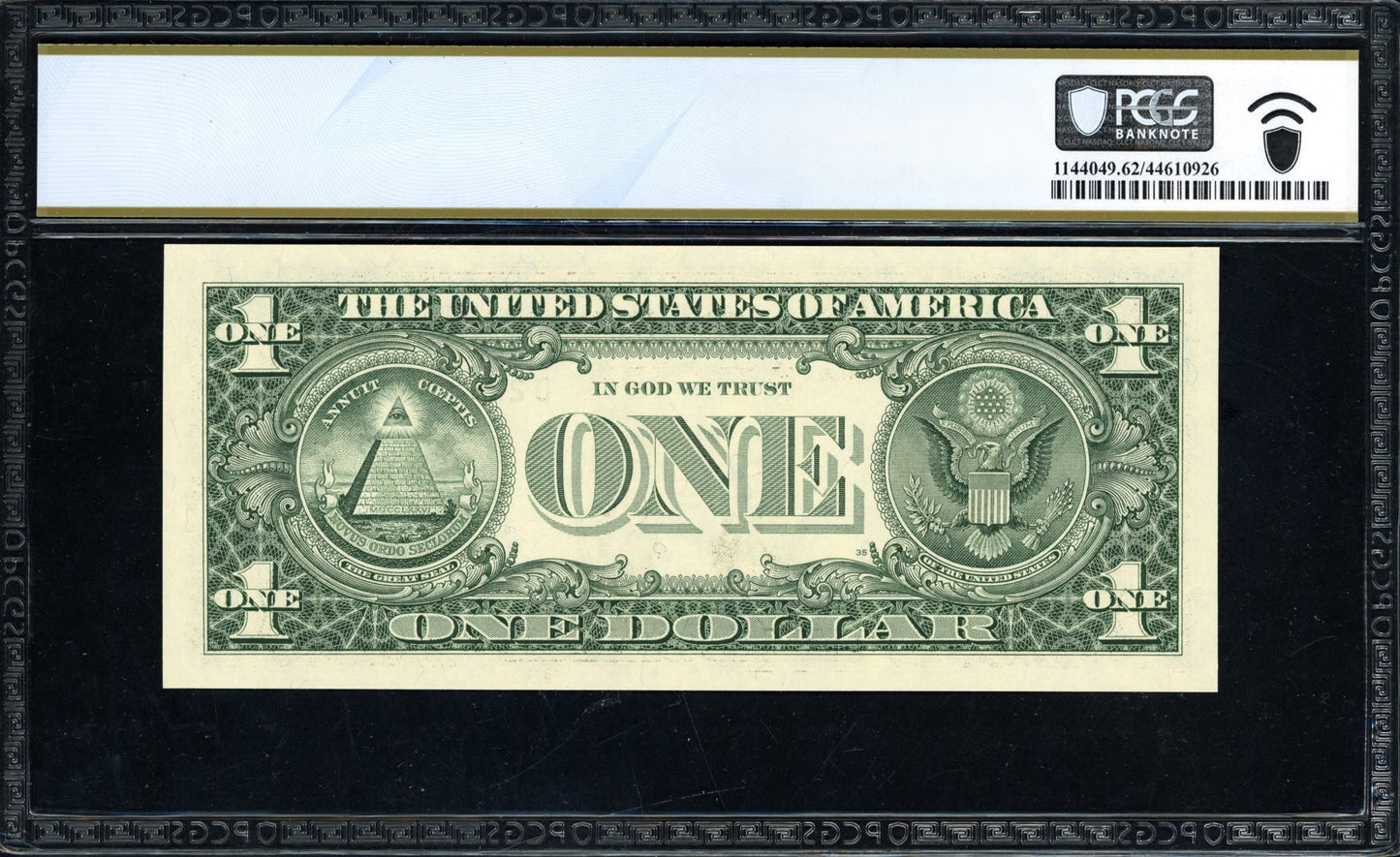 1999 $1 Fed Reserve Note From Millennium Coin & Currency Set PCGS Unc. 62 PPQ