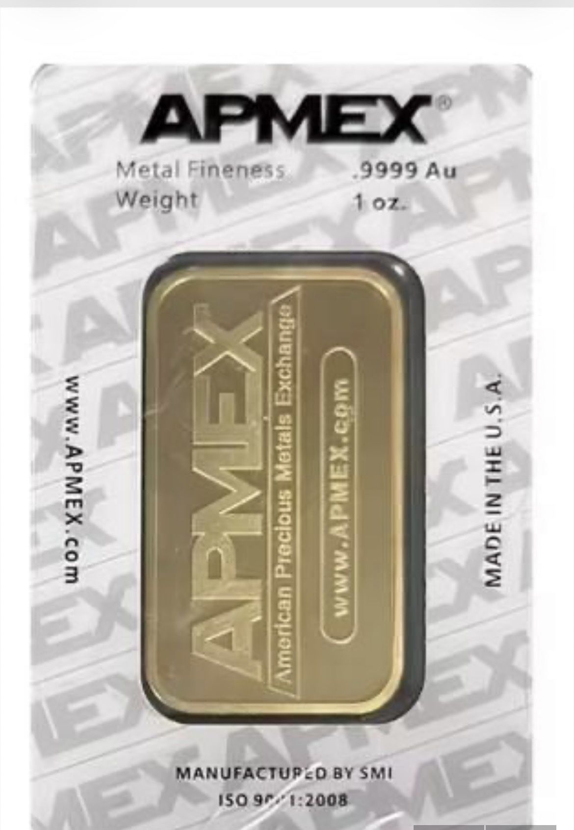 Ampex 1 Ounce 24K Gold Plated Bar Sealed .9999 Fine Gold