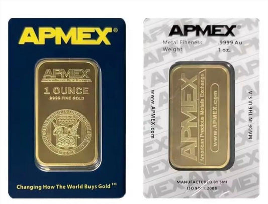 Ampex 1 Ounce 24K Gold Plated Bar Sealed .9999 Fine Gold