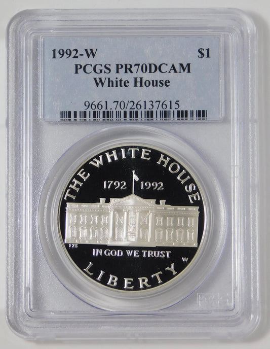 1992-W Commemorative "White House" Silver Dollar PCGS PR70DCAM