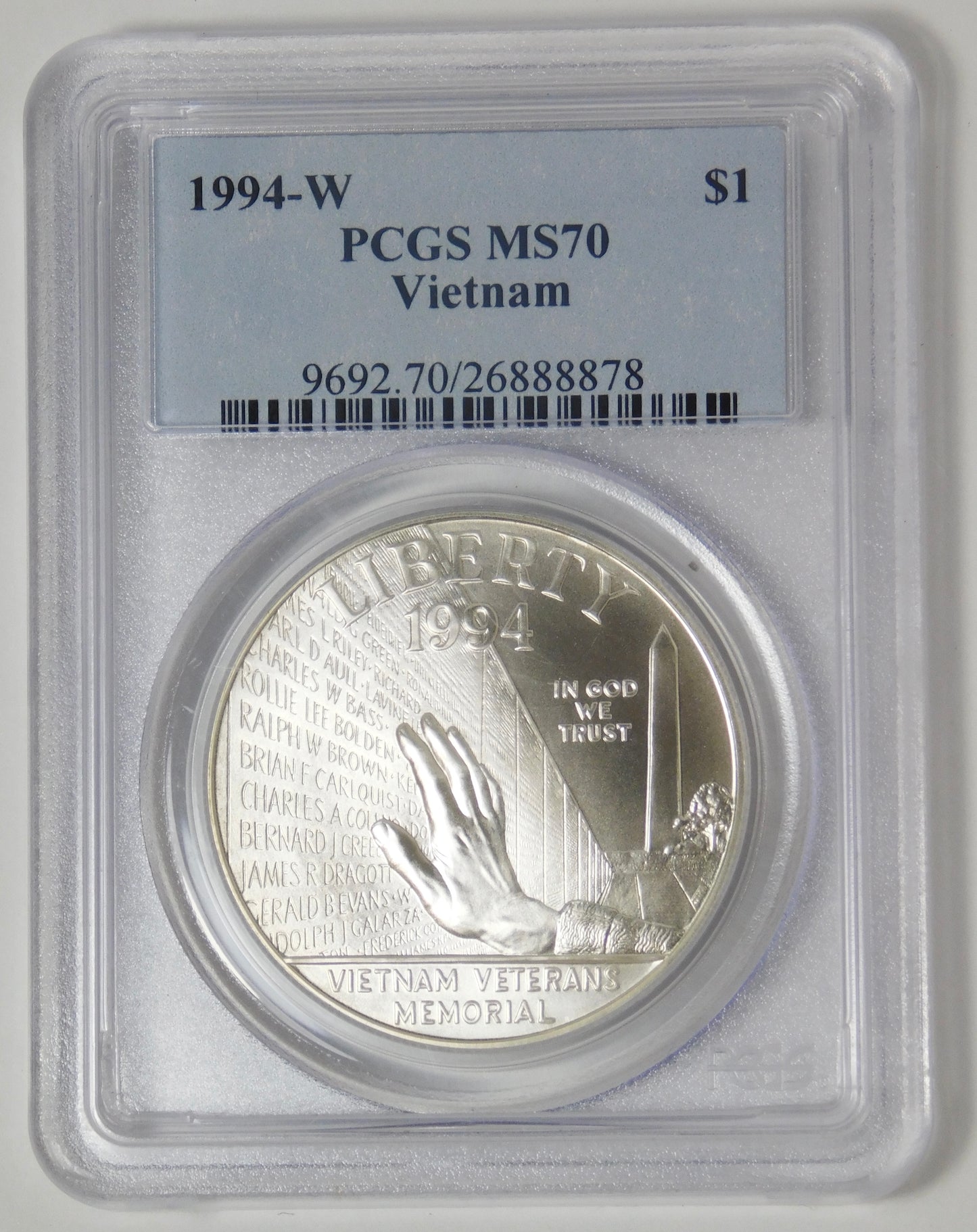 1994-W Commemorative Vietnam Silver Dollar PCGS MS70