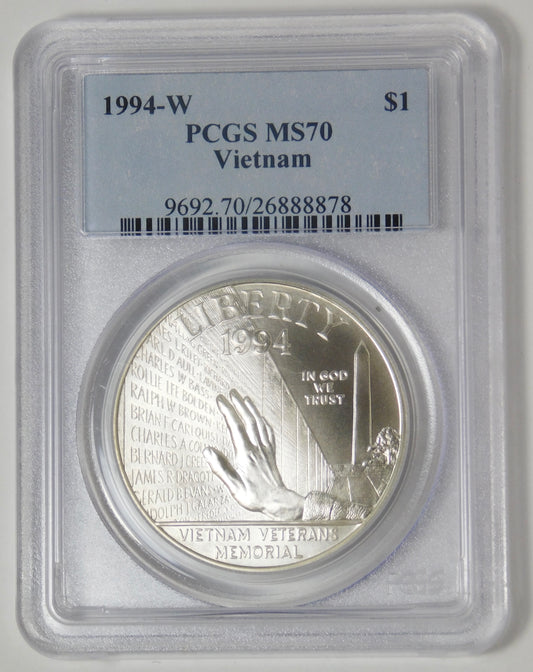 1994-W Commemorative Vietnam Silver Dollar PCGS MS70