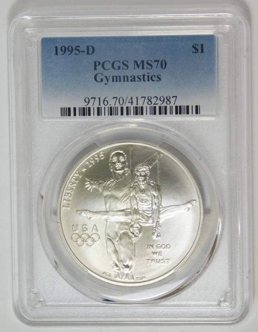 1995-D Commemorative Olympic Gymnastics Silver Dollar PCGS MS69