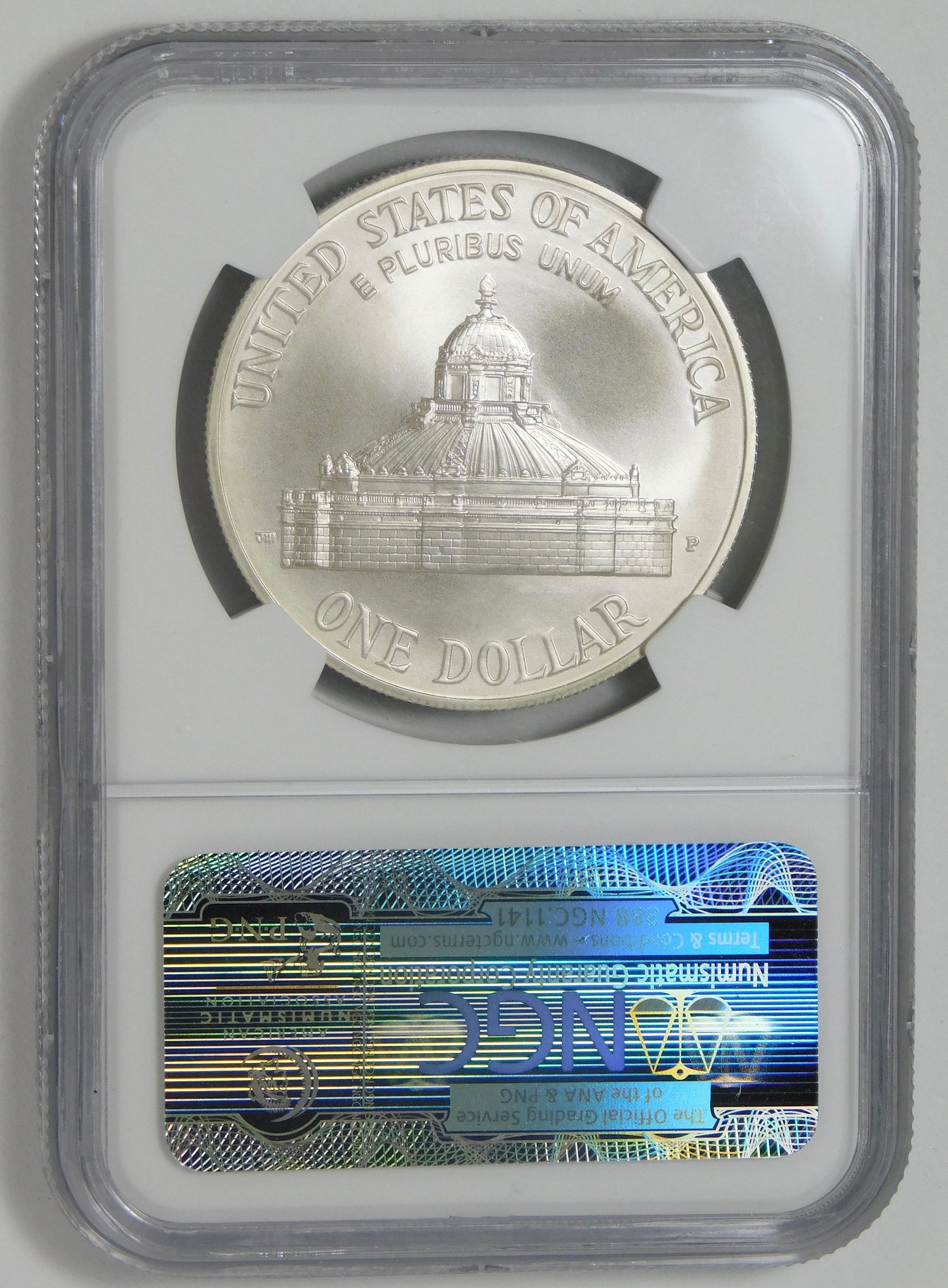 2000-P Commemorative Library of Congress Silver Dollar NGC MS 70