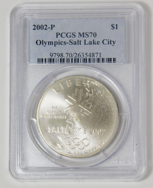 2002 P Commemorative Olympics "Salt Lake City" Silver Dollar PCGS MS70