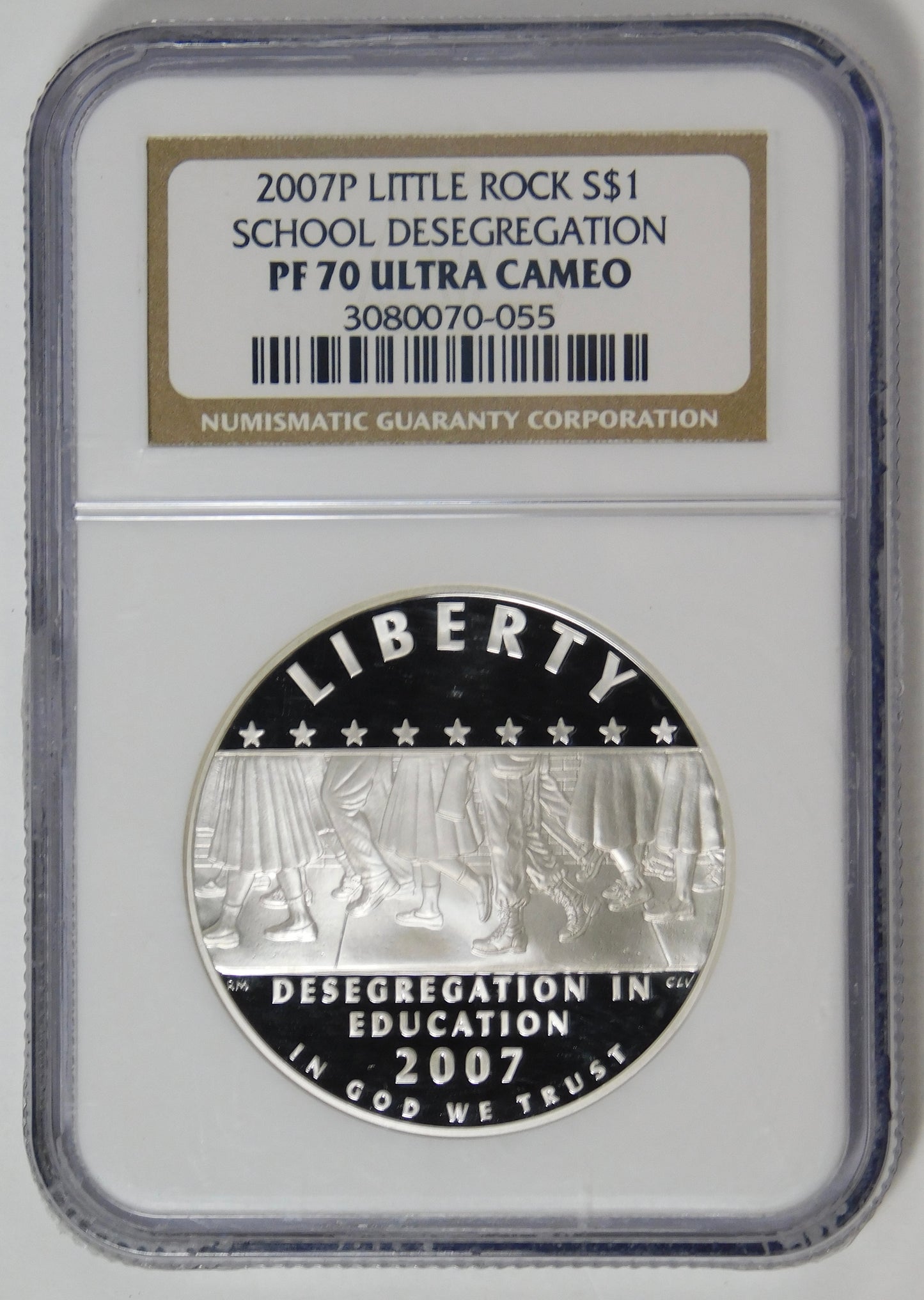 2007 P Commemorative "Little Rock School Desegregation" Silver Dollars PF70