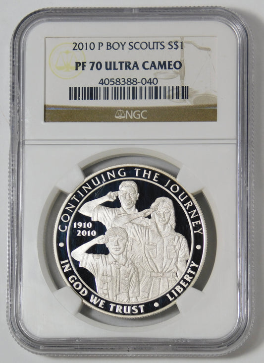 2010 P Commemorative "Boy Scouts" Silver Dollar NGC PF70 UC