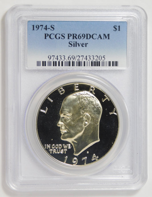 1974 Silver Eisenhower "Ike" Dollar. PCGS Gem Proof 69 DCAM