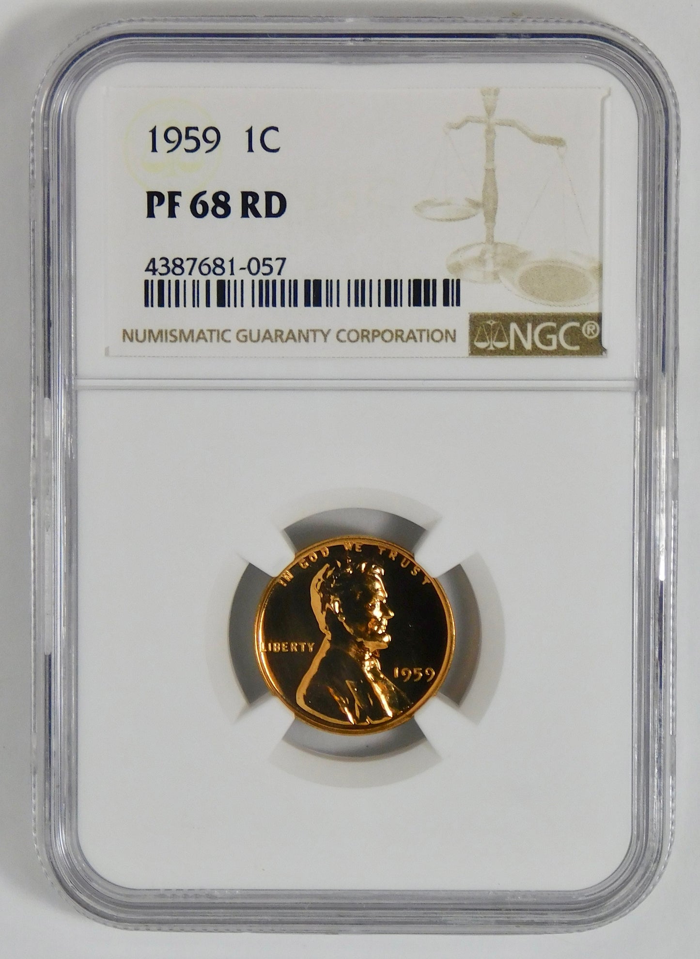 1959 Lincoln Cent High Grade! NGC Gem Proof 68 RD