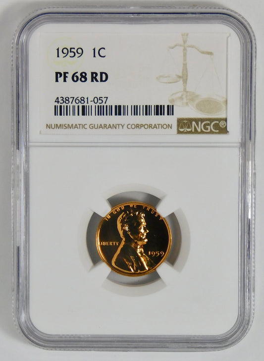 1959 Lincoln Cent High Grade! NGC Gem Proof 68 RD