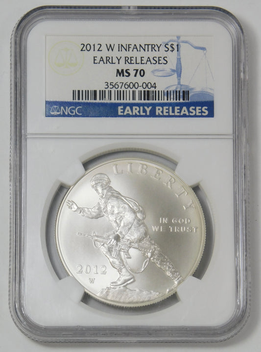 2012-W Commemorative "Infantry Soldier" Silver Dollar NGC MS70