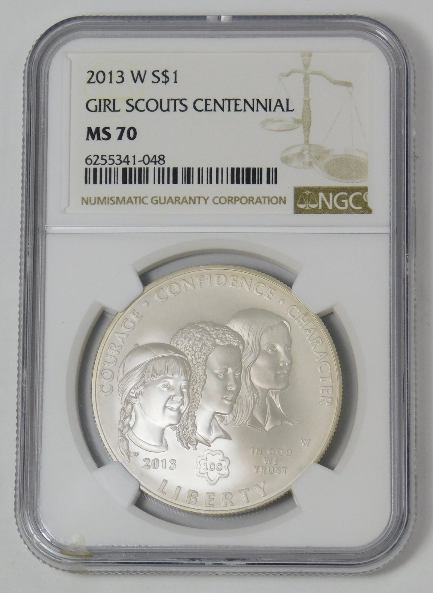 2013-W Commemorative "Girl Scouts Centennial" Silver Dollar NGC MS-70