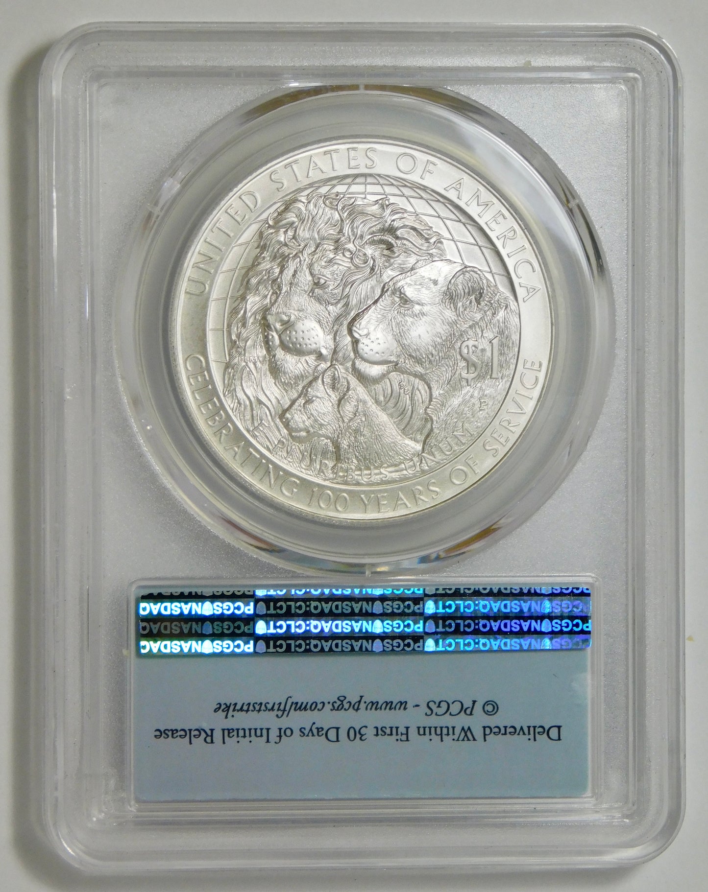 2017-P Commemorative Lions Club Silver Dollar TOP GRADE! PCGS MS70