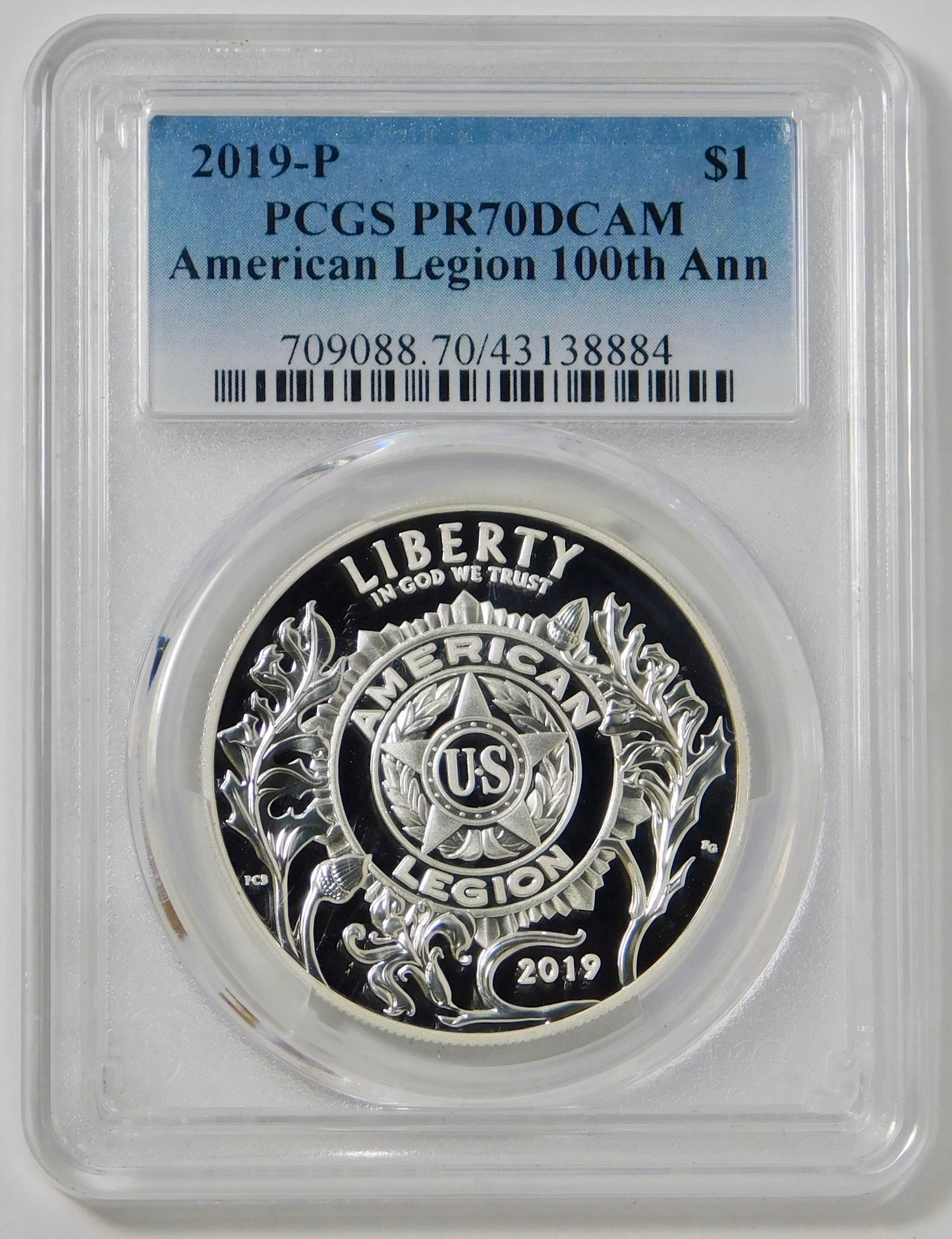 2019-P Commemorative "American Legion" 100th Anniv. PCGS PF70 DCAM
