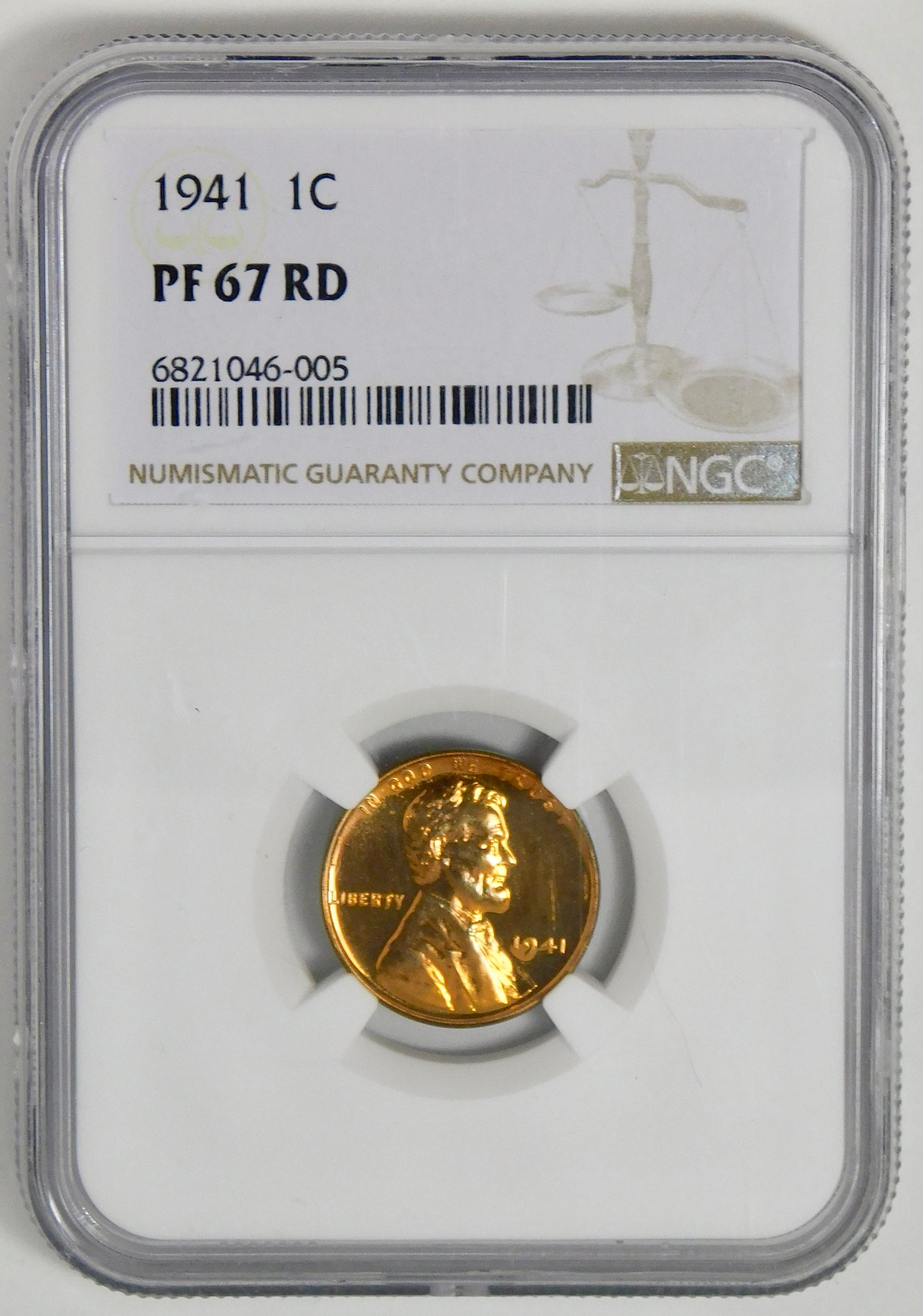 1941 Lincoln Wheat Cent RARE! NGC Proof PF-67RD