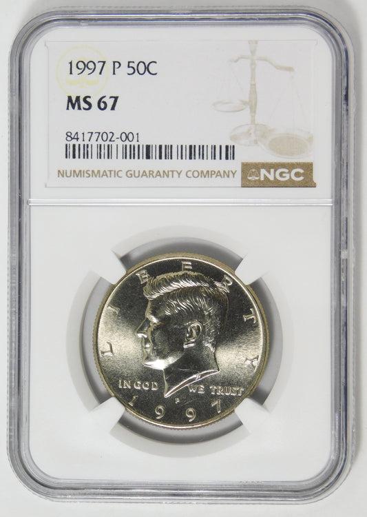 1997-P Kennedy Half Dollar HIGH GRADE! NGC MS-67