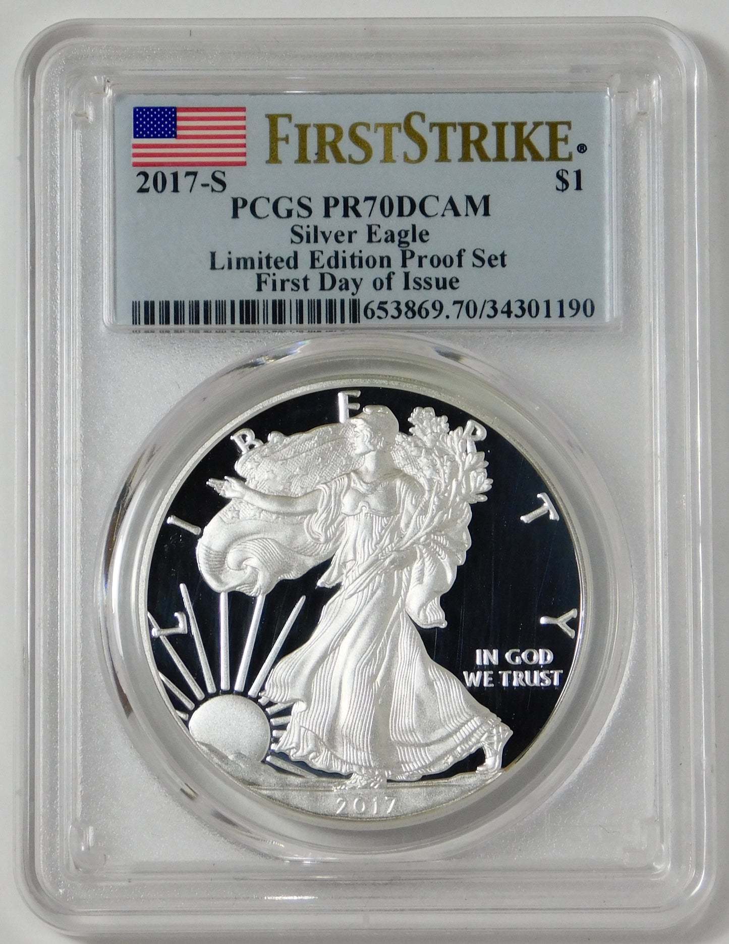2017 S American Eagle Silver Dollar from "Limited Edition Set" PCGS PR-70DCAM