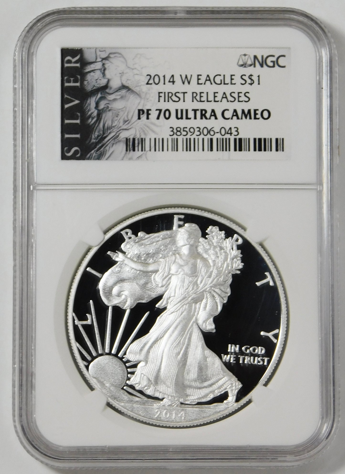 2014 W American Eagle Silver Dollar Top Grade! NGC PF-70 Ultra Cameo