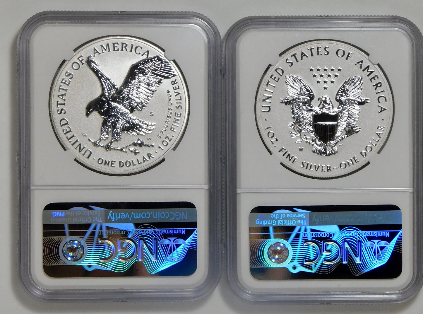 2021 S&W American Silver Eagle "Reverse Proof" Set NGC Reverse PF69/70